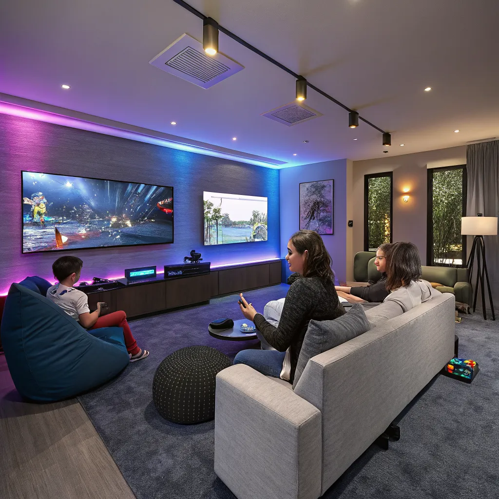 Family digital play lounge interior